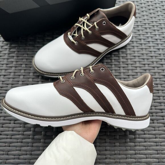 Adidas MC Z-Traxion White/Brown Golf Men's Shoes IG0910 - Picture 11 of 15